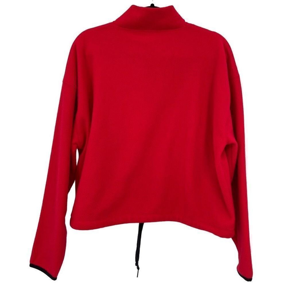 Pink Victoria's Secret 1/4 zip Fleece Pullover Sweatshirt Red Large - Picture 5 of 7